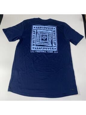 Adidas Vancouver Whitecaps FC MLS Soccer T-Shirt Men's Small Navy Blue NWT